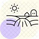 Granja De Suelo Desnudo Icono