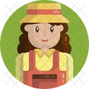 Agricultor Mujer Hembra Icono