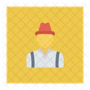 Granjero Hombre Ranchero Icon