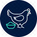 Alimentación de pollos con granos  Icono