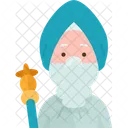 Granthi Sikh Pregador Ícone