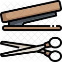 Grapadora Tijera Corte Icono
