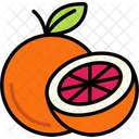 Grapefruit With Half Cut  Icon