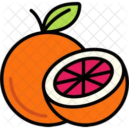 Grapefruit With Half Cut  Icon