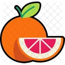 Grapefruit With Sliced Cut Grapefruit Fruit Icon