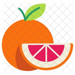 Grapefruit With Sliced Cut  Icon