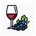 Grapes Wine Glass  Icon