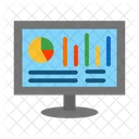 Graph Screen Data Analytics Icon
