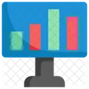 Monitor Chart Bar Icon