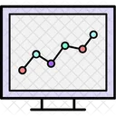 Graph Monitor Screen Online Graph Icon