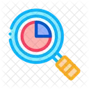 Statistician Magnifier Glass Icon