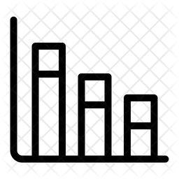 Grafik nach unten  Symbol