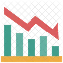 Grafik nach unten  Symbol