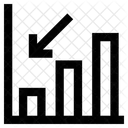 Diagramm Nach Unten Balken Analyse Symbol