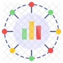 Graphennetzwerk Analytisches Netzwerk Geschaftsnetzwerk Symbol