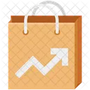 Graph On Tote Bag Shopping Graph Tote Bag Icon