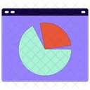 Graph pie chart webpage  Icon
