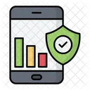 Graph Protection Protection Secure Analytics Icon