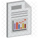 Graph Papers Sale Report Business Report Icon