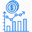 Graph with dollar signs  Icon