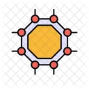 Graphen Achteckig Sechseckig Symbol