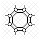 Graphen Achteckig Sechseckig Symbol
