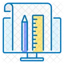 Graphic Design Pencil Ruler Icon
