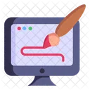 Graphic Designing Digital Art Online Drawing Icon