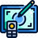 Graphic Tablet Monitor Drawing Icon