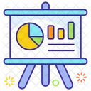 Graphical Presentation Data Analytics Easel Board Icon