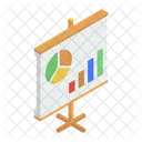 Graphical Presentation Growth Chart Business Analytics Icon