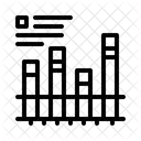 Graphique A Barres Empilees Comparaison De Donnees Visualisation Icône