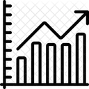 Graphique à barres positif  Icône