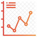 Graphique en lignes de points vers le haut  Icône