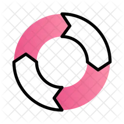 Graphique de courbe circulaire  Icône