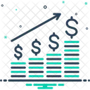 Graphique d'analyse du dollar  Icône