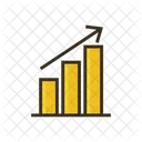 Graphique De Croissance Rapport Statistiques Icône