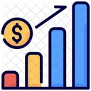 Augmentation Analyse Devise Icône