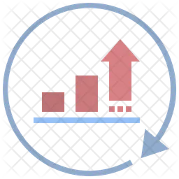 Graphique de croissance  Icône