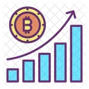 Graphique de croissance du Bitcoin  Icône