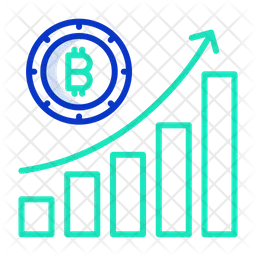 Graphique de croissance du Bitcoin  Icône