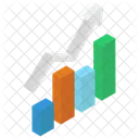 Courbe de croissance des entreprises  Icône