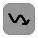 Graphique Fleche Vers Le Bas Rectangle Icône