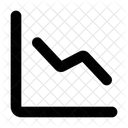 Graphique Lineaire Vers Le Bas Graphique Perte Icône