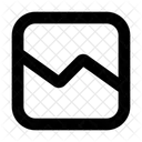 Graphique Lineaire Vers Le Bas Graphique Perte Icône