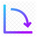 Graphique Diminution Diminution Bas Icône