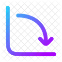 Diminution Du Graphique Icône