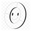 Graphique A Secteurs En Forme De Beignet Graphique A Secteurs Souriant Icône