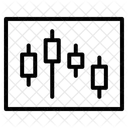 Graphique en chandelier  Icône
