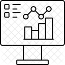 Graphique En Ligne Analyse En Ligne Statistiques Icône